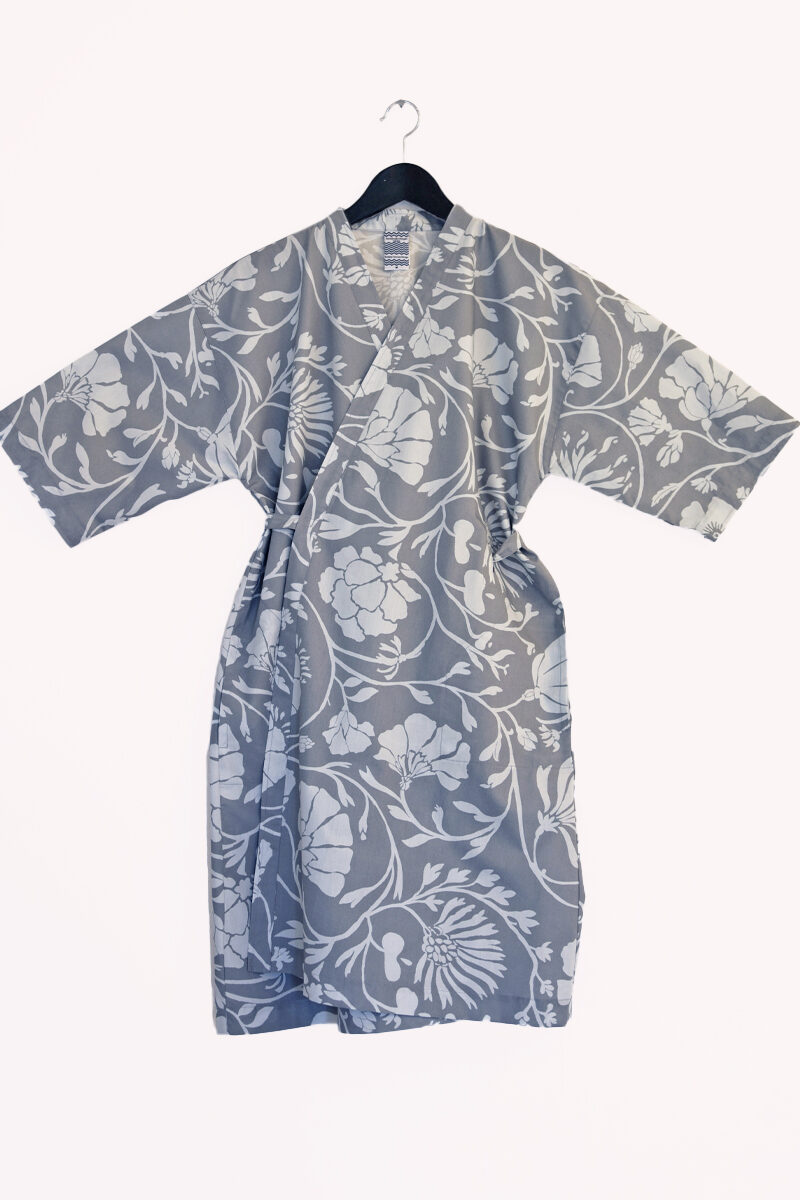 Kimono-klänning Varma Backen Grå