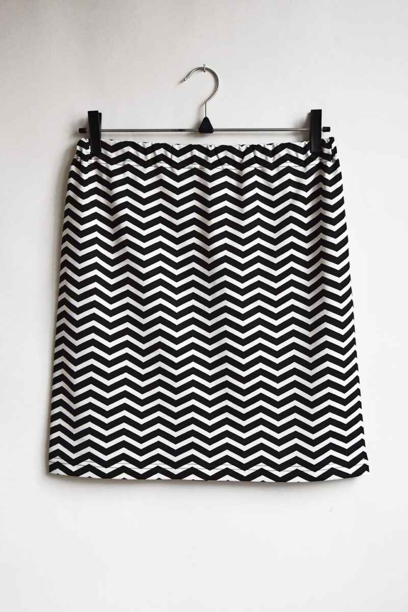 Kort Kjol Twin Peaks Svart & Vit