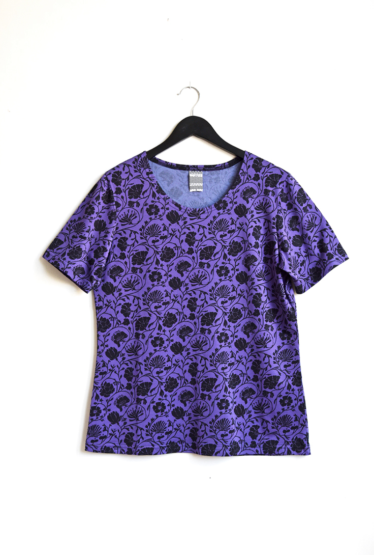 Stor t-shirt Lilla Backen Lila & svart