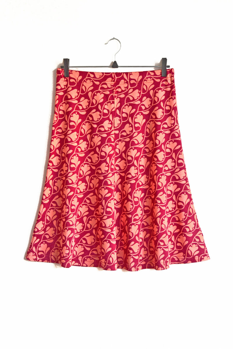 Klockad Kjol Mah-Jongblomma Röd Persika