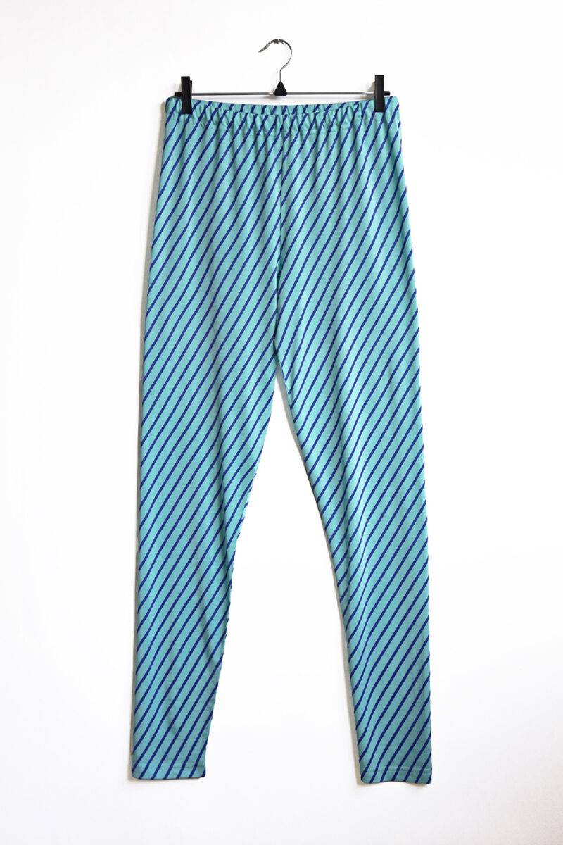 Smal Byxa Diagonal Mint & Blålila