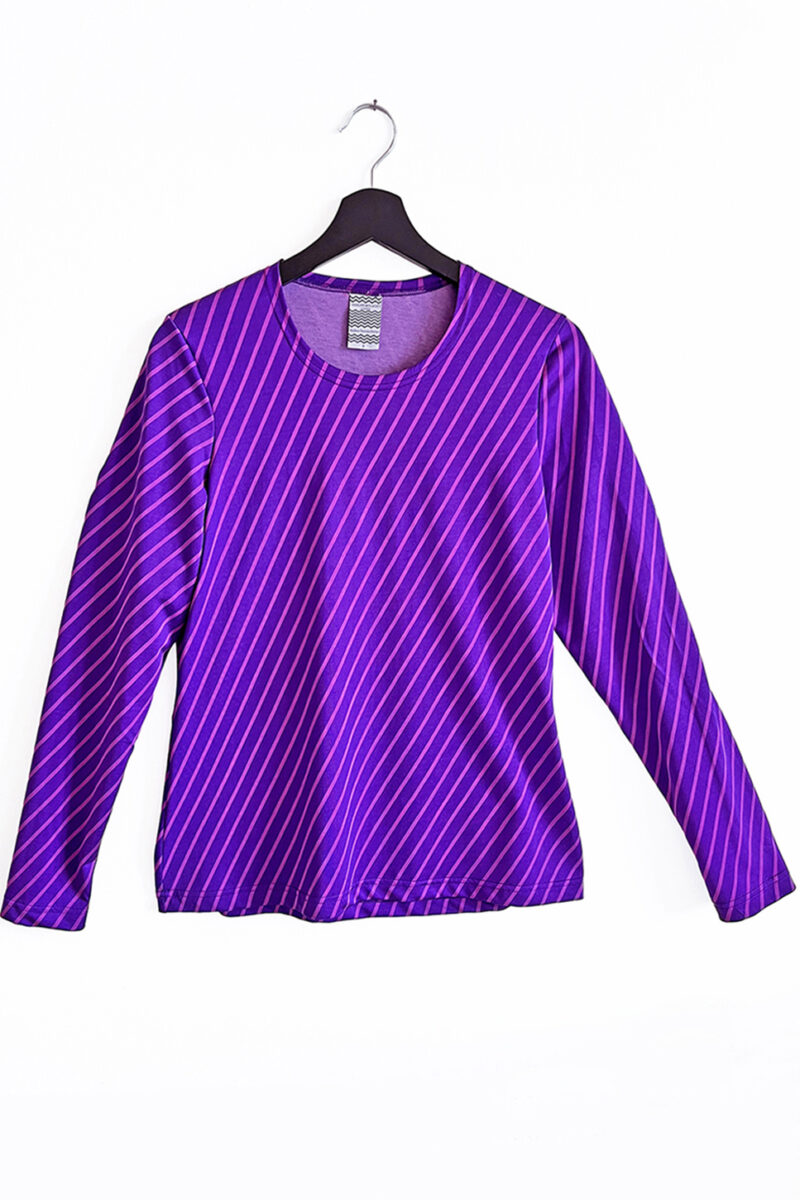 NY! Långärmad Diagonal Lilarosa