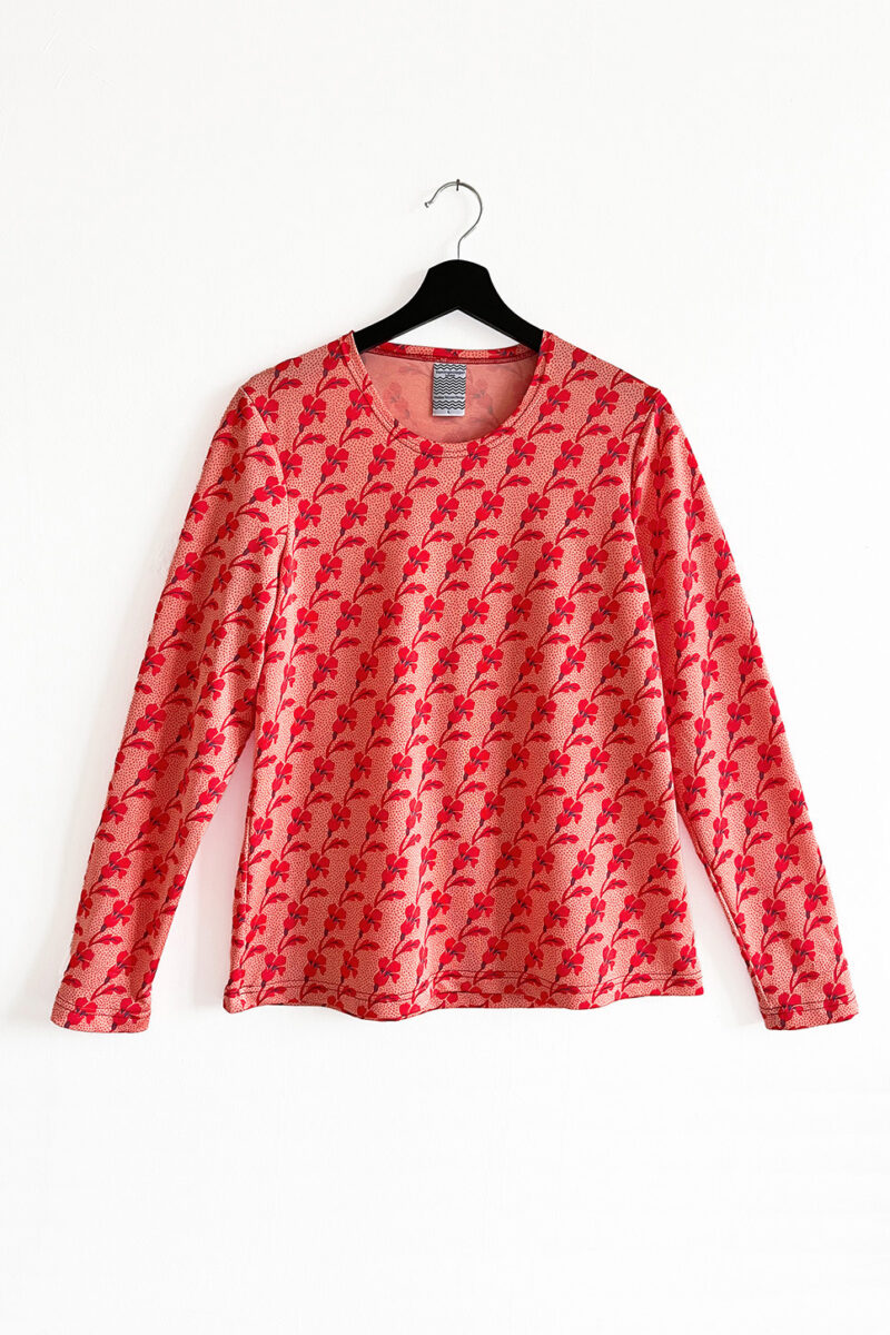 NY! Långärmad tröja Tulpanlilja Röd Persika - X-Large