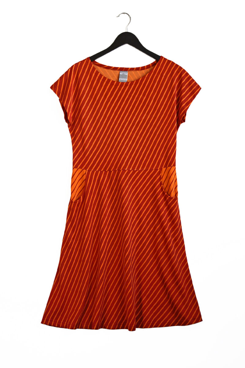 Fickklänning Diagonal Bränd Orange